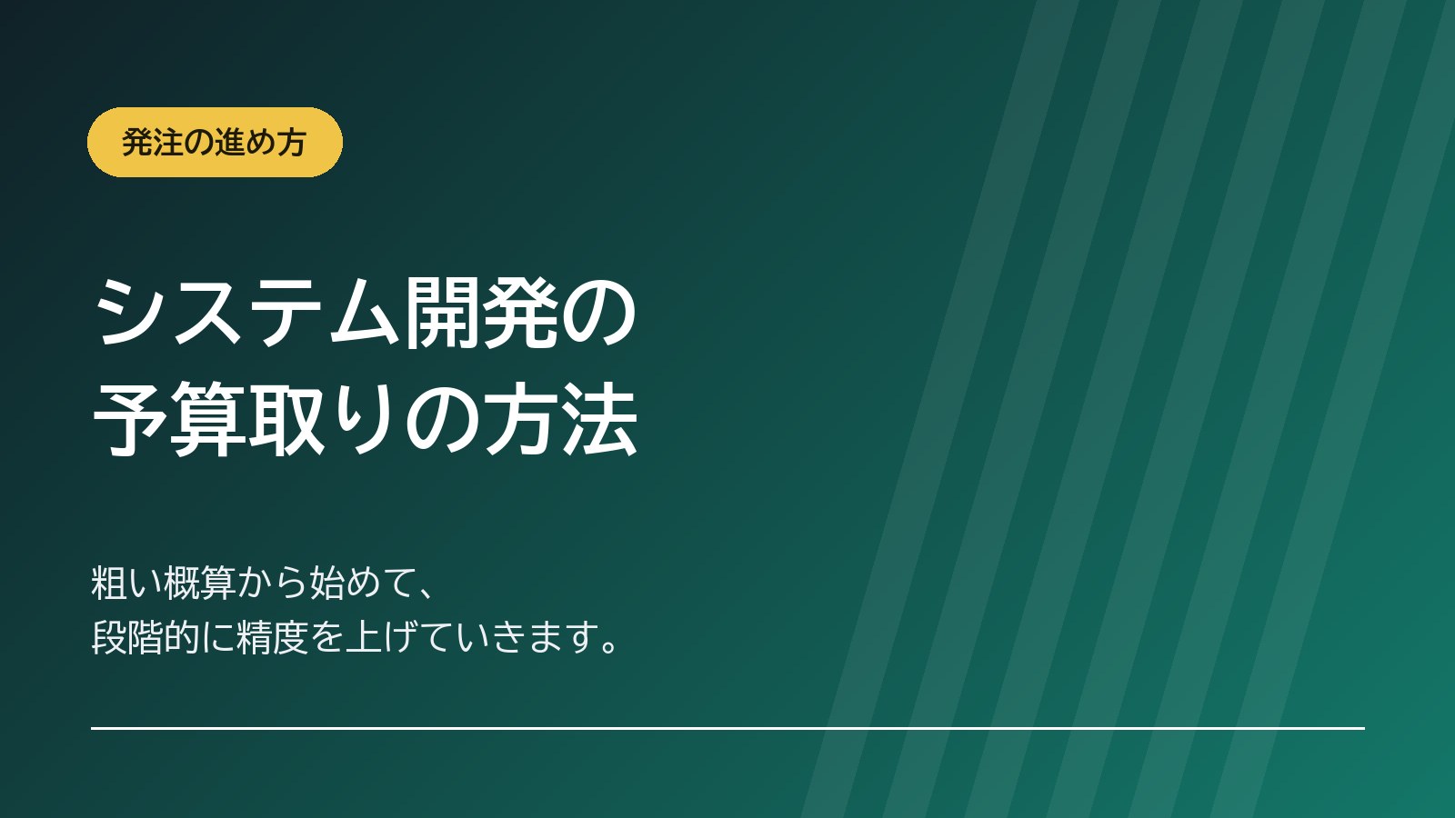 システム開発の予算取りの方法